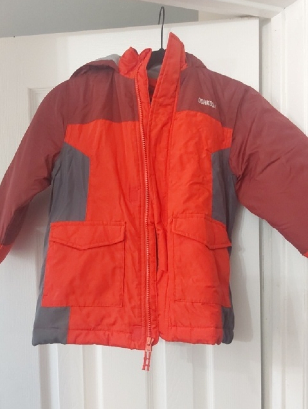 OshKosh B'gosh Orange & Gray Puffer Jacket for Kids